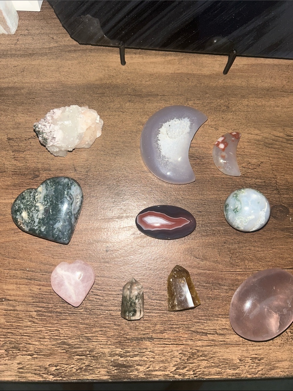 Assorted Polished Stone Collection - Green, Pink, Brown, Purple